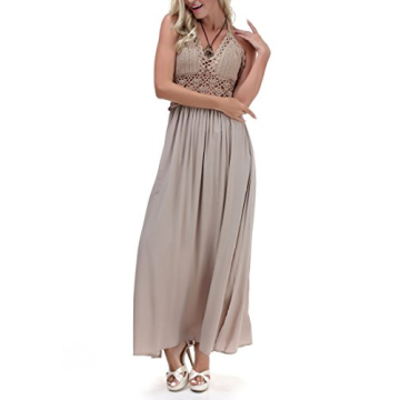 Shop the LILBETTER Women's Beach Crochet Maxi Dress