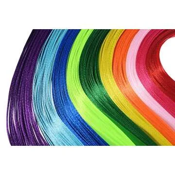 Kingsnow 100 Multicolor Ribbon Wands with Gold Bell for Weddings & Parties