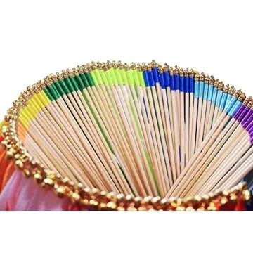 Kingsnow 100 Colorful Ribbon Wands for Weddings and Parties