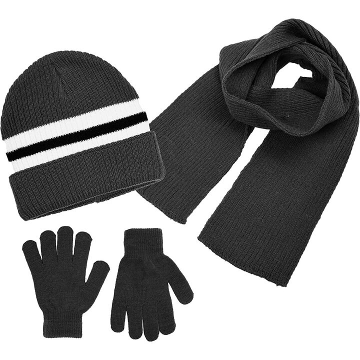 Kids Winter Accessories Hat Scarf & Glove Set