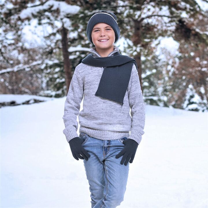 Kids Winter Accessories Hat Scarf & Glove Set