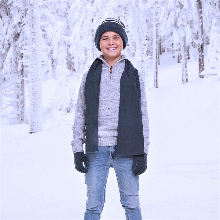 Kids Winter Accessories Hat Scarf & Glove Set