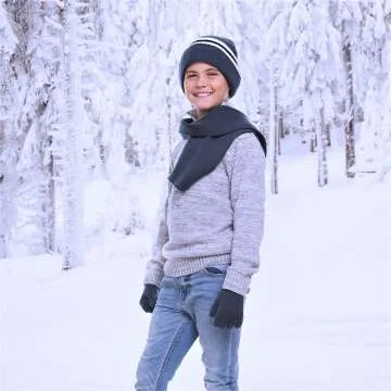Kids Winter Accessories Hat Scarf & Glove Set