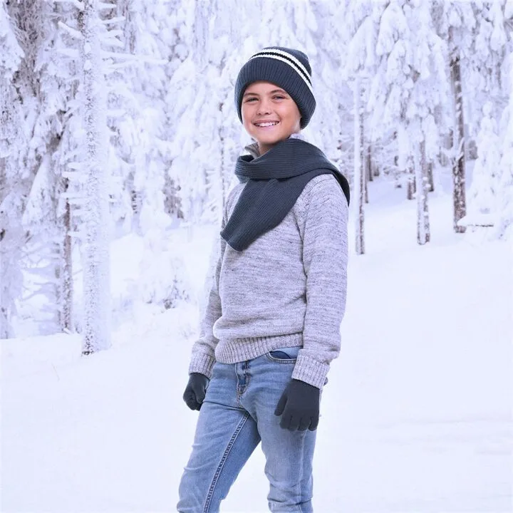 Kids Winter Accessories Hat Scarf & Glove Set