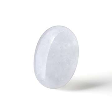 Clear Quartz Thumb Healing Crystals Stones Sets Hand Carved Stones Gemstone Pocket Natural Stone Med...