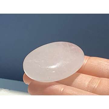 Clear Quartz Thumb Healing Crystals Stones Sets Hand Carved Stones Gemstone Pocket Natural Stone Meditation Reiki Energy Oval Worry Stone Palm Stone for Anxiety Therapy