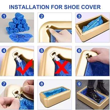 Automatic Shoe Covers Dispenser for Home and Office with 100 Boot Covers