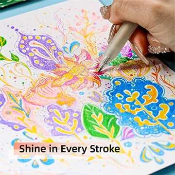HANKU Glitter Gel Pens - 16 Vibrant Colors for Creativity