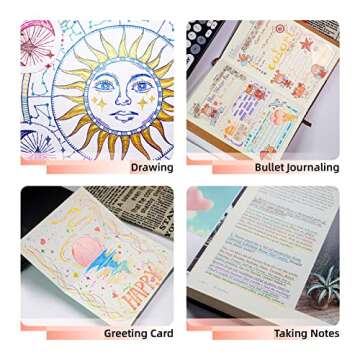 HANKU Glitter Gel Pens - 16 Vibrant Colors for Creativity