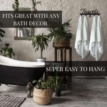 Space Saving Aesthetic Bathroom Towel Rack for Wall Mount