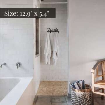 Space Saving Aesthetic Bathroom Towel Rack for Wall Mount