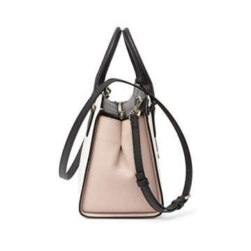 Kate Spade New York Cameron Medium Satchel Purse (Bright White/Warm Beige/Black)