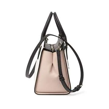 Kate Spade New York Cameron Medium Satchel Purse (Bright White/Warm Beige/Black)