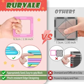 Rurvale Magnetic Building Blocks for Kids Creative Fun