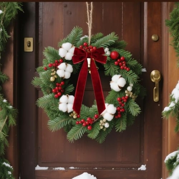 16Pcs Velvet Ribbon Bows for Christmas Tree Decorations