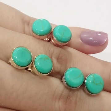 AFFY Turquoise Stud Earrings - Elegant Gift for Women