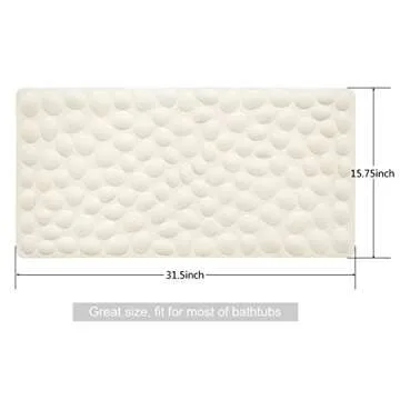 Non-Slip Rubber Bath Mat with Strong Suction Cups