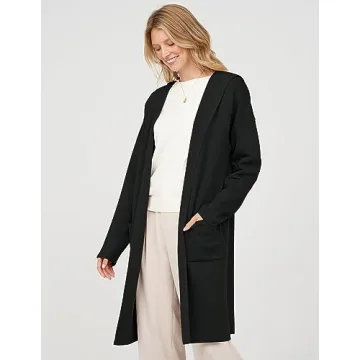 Ultra-Soft MEROKEETY Hooded Cardigan Women's Oversized Coatigan