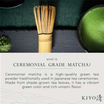 Kiyo Matcha Premium Grade Toyokage Ceremonial Uji Matcha - Pure Japanese First Harvest Ceremonial Grade Matcha Green Tea Powder from Uji, Japan (40g/1.4oz)