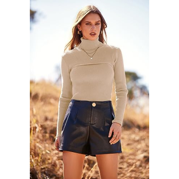 PRETTYGARDEN Women's Turtleneck Pullover Sweater