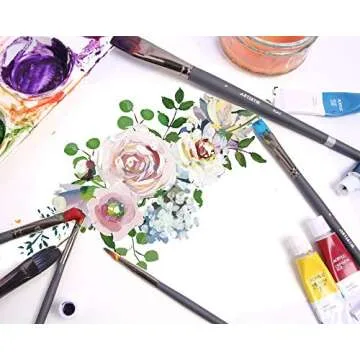 Fine Detail Paint Brush Set - (12 Piece Set) Miniature Brushes for Acrylic, Oil Watercolor, Model Craft Miniatures Painting, Paintbrushes, Professional Detailing Paint Kit