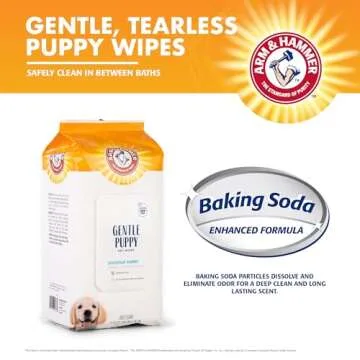 Arm & Hammer Dog Grooming Wipes - Natural Deodorizing Pet Wipe with Coconut - Travel Essential & Sup...