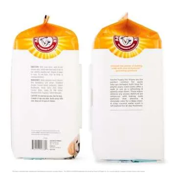 Arm & Hammer Dog Grooming Wipes - Natural Deodorizing Pet Wipe with Coconut - Travel Essential & Supplies for Dogs - Dog Whole Body & Face Cleaning - Odor Eliminator with Baking Soda Power - 100 Count