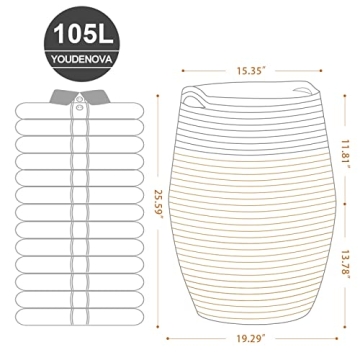 Cotton Rope Laundry Hamper by YOUDENOVA - 105L Stylish Storage