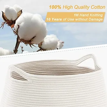 Cotton Rope Laundry Hamper by YOUDENOVA - 105L Stylish Storage
