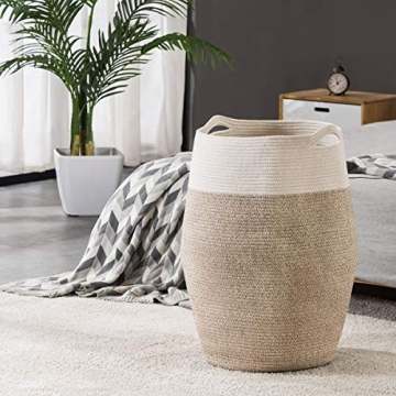 Cotton Rope Laundry Hamper by YOUDENOVA - 105L Stylish Storage