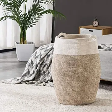 Cotton Rope Laundry Hamper by YOUDENOVA - 105L Stylish Storage