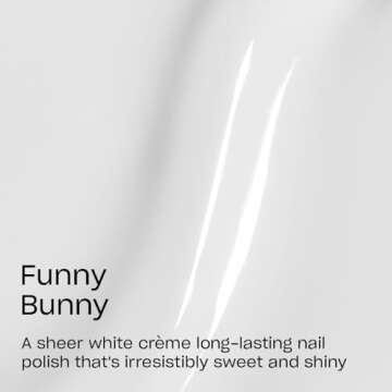OPI Infinite Shine Funny Bunny | Sheer Soft White Crème Long Wear Gel Like Nail Polish | Vegan, Long Lasting, Streak Free