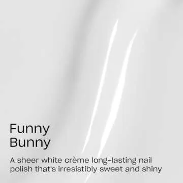 OPI Infinite Shine Funny Bunny | Sheer Soft White Crème Long Wear Gel Like Nail Polish | Vegan, Long Lasting, Streak Free