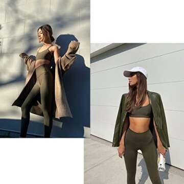 7 Pack High Waisted Leggings - Soft Tummy Control Pants