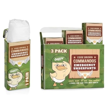 Gagster Emergency Underpants in A Can - 3 Pairs Instant Disposable Travel Funny Underwear in Compact...