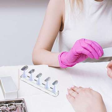 Blulu 2 Sets Acrylic Nail Display Stand Nail Practice Holder Magnetic Nail Practice Stand Fingernail DIY Nail Design Stand for False Nail Manicure Tool Home Salon Use (White)