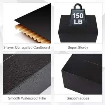Small Shipping Boxes 8x8x4 Inches, 30 Pack Black Corrugated Cardboard Boxes, Mailer Boxes for Small Business Packaging Mailing