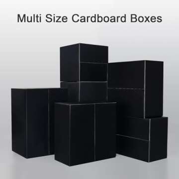 Small Shipping Boxes 8x8x4 Inches, 30 Pack Black Corrugated Cardboard Boxes, Mailer Boxes for Small Business Packaging Mailing