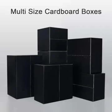 Small Shipping Boxes 8x8x4 Inches, 30 Pack Black Corrugated Cardboard Boxes, Mailer Boxes for Small Business Packaging Mailing