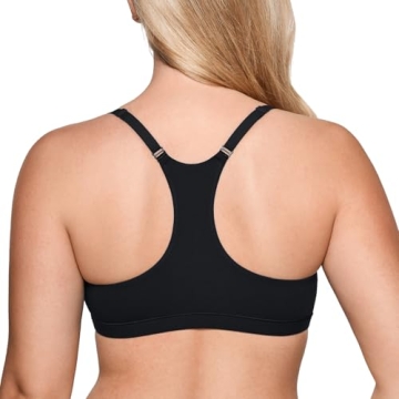 INLYRIC Women's Inbarely Soft Racerback Bra - Wireless Comfort Unlined Black