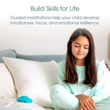 Zenimal Kids Meditation Audio Player - Patented Screen-Free Mindfulness Device with 9 Audio Meditations and 60 Minutes of Soothing Sounds and Music, Teal