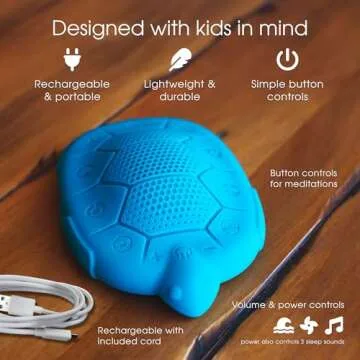 Zenimal Kids Meditation Audio Player - Patented Screen-Free Mindfulness Device with 9 Audio Meditations and 60 Minutes of Soothing Sounds and Music, Teal