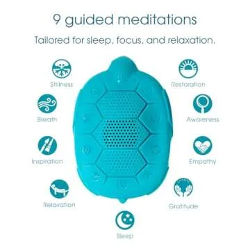 Zenimal Kids Meditation Audio Player - Patented Screen-Free Mindfulness Device with 9 Audio Meditations and 60 Minutes of Soothing Sounds and Music, Teal