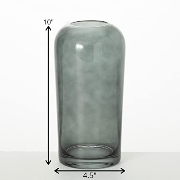 Sullivans Smoked Glass Vase for Modern Home Decor