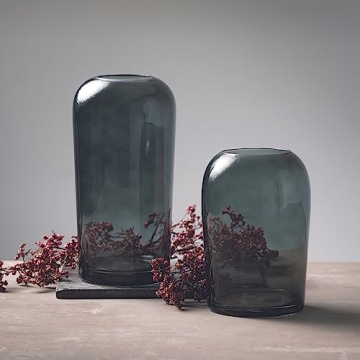 Sullivans Smoked Glass Vase for Modern Home Decor