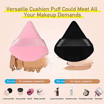 Buy 6 Pcs Velour Powder Puffs for Flawless Makeup