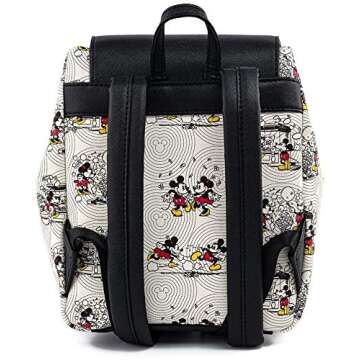 Loungefly Disney Mickey and Minnie Mouse Bow Hardware Double Strap Should Bag Purse