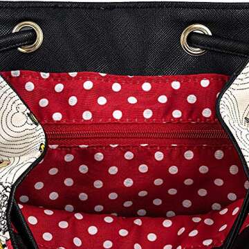Loungefly Disney Mickey and Minnie Mouse Bow Hardware Double Strap Should Bag Purse