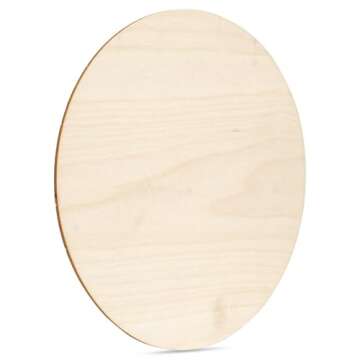 Wood Circles 24 Inch, 1/8 Inch Thick, Birch Plywood Discs, Pack of 2 Unfinished Wood Circles for Cra...