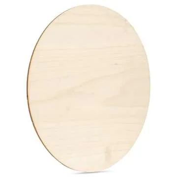 Wood Circles 24 Inch, 1/8 Inch Thick, Birch Plywood Discs, Pack of 2 Unfinished Wood Circles for Cra...